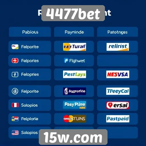 Métodos de pagamento aceitos no 4477bet